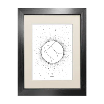 Emily Carter Black 'gemini Star Sign' - Fine Art Print A3