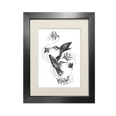 Emily Carter Black 'hummingbirds & Honeysuckle' Fine Art Print A5