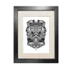 Emily Carter Black 'jewel & Jaguar' - Fine Art Print A3 In Black