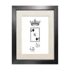 Emily Carter Black 'king Of Diamonds' - Fine Art Print A4 In Black