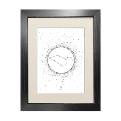 Emily Carter Black 'leo Star Sign' - Fine Art Print A3