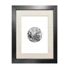 Emily Carter Black 'lunar' - Fine Art Print A4 In Black