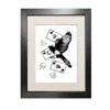 Emily Carter Black 'mysterious Magpie' - Fine Art Print A3 In Black