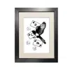 Emily Carter Black 'mysterious Magpie' - Fine Art Print A4 In Black