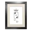 Emily Carter Black 'queen Of Hearts' - Fine Art Print A4 In Black