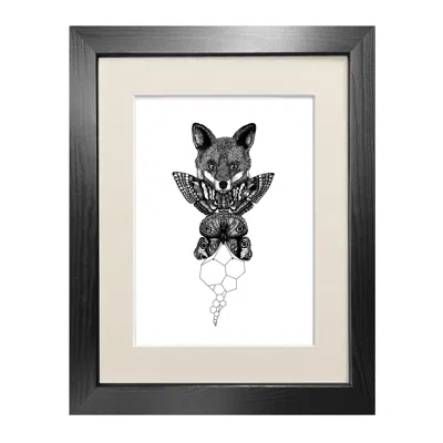 Emily Carter Black The Fox Fine Art Print A3