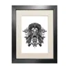 Emily Carter Black 'the Regal Lion' Fine Art Print A4 In Black