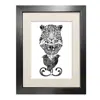 Emily Carter Black 'the Tropical Leopard' - Fine Art Print A5 In Black