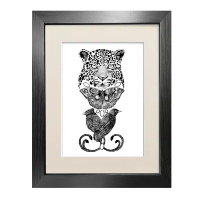 Emily Carter Black 'the Tropical Leopard' - Fine Art Print A5