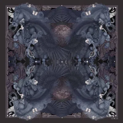 Emily Carter Women's Black / Blue / Grey The Pluto & Venus Wool/silk Scarf - Xl In Multi