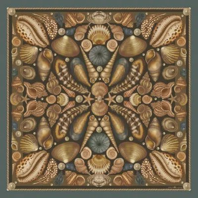 Emily Carter Women's Black / Brown The River Shell Silk Scarf - L In Multi