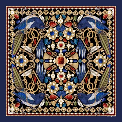 Emily Carter Women's Blue / Red The Medieval Magpie Scarf - L In Multi
