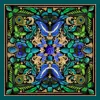 Emily Carter Women's Green / Blue The Iridescent Butterfly Silk Scarf - L In Multi
