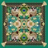 Emily Carter Women's Green / Gold The Emerald & Jaguar Silk Scarf - L In Multi