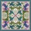 Emily Carter Women's Green / Grey The Hummingbird Temple Silk Scarf - L In Green