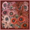 Emily Carter Women's Red The Lily & Poppy Silk Scarf - L In Multi