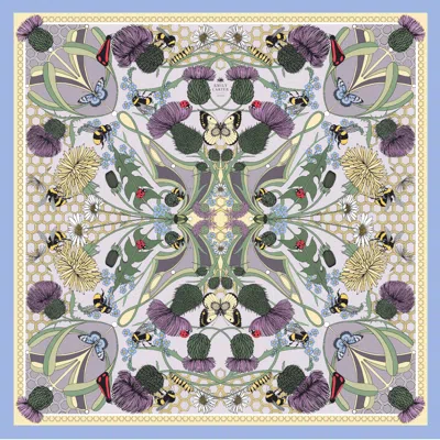 Emily Carter Women's The Honey Bee & Thistle Scarf - L In Blue
