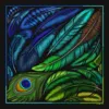 Emily Carter Women's The Iridescent Feather Silk Scarf In Blue