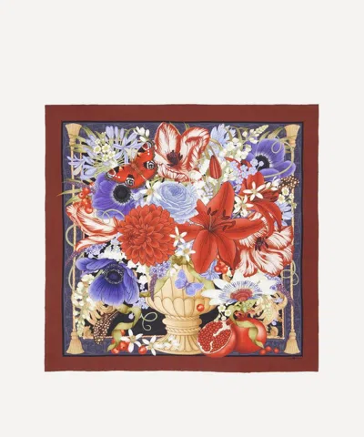 Emily Carter Women's The Pomegranate Still Life 90x90 Silk Scarf