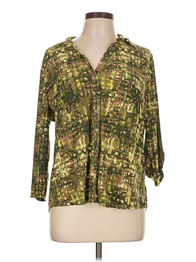 Emily Daniels 3/4 Sleeve Blouse In Green