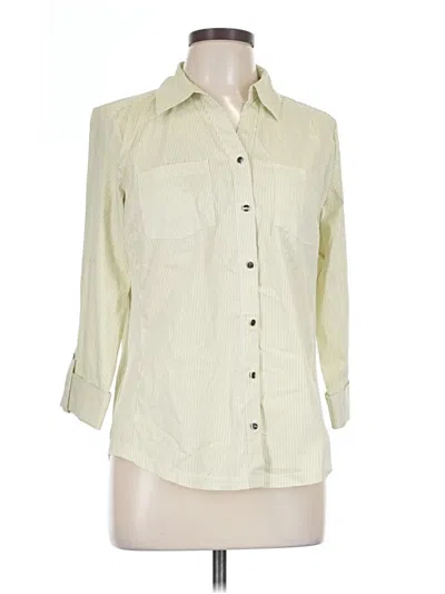 Emily Daniels 3/4 Sleeve Button Down Shirt In Ivory