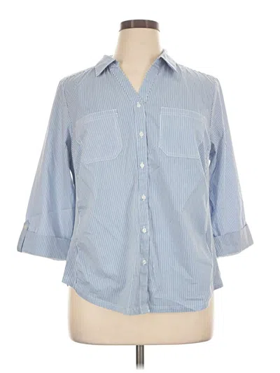 Pre-owned Emily Daniels 3/4 Sleeve T-shirt In Blue
