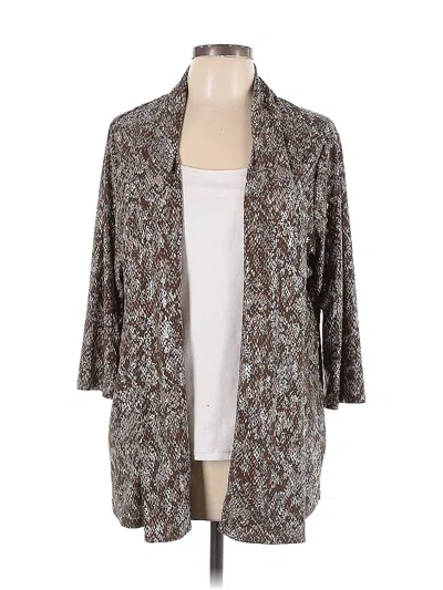 Pre-owned Emily Daniels Cardigan Sweater In Brown