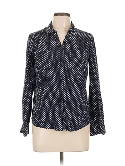 Pre-owned Emily Daniels Long Sleeve Blouse In Black
