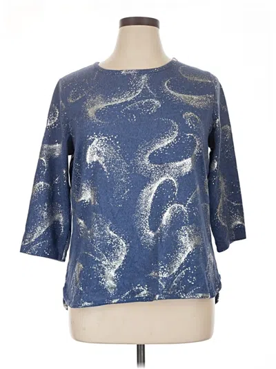 Pre-owned Emily Daniels Pullover Sweater In Blue