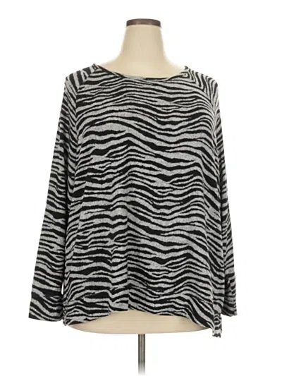 Pre-owned Emily Daniels Pullover Sweater In Silver
