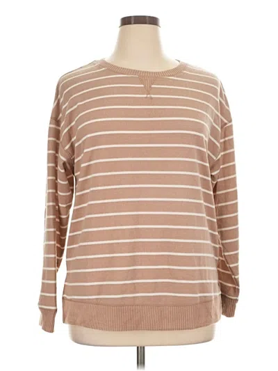 Pre-owned Emily Daniels Pullover Sweater In Tan