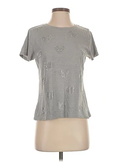 Pre-owned Emily Daniels Short Sleeve T-shirt In Silver