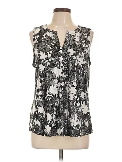 Pre-owned Emily Daniels Sleeveless Blouse In Black