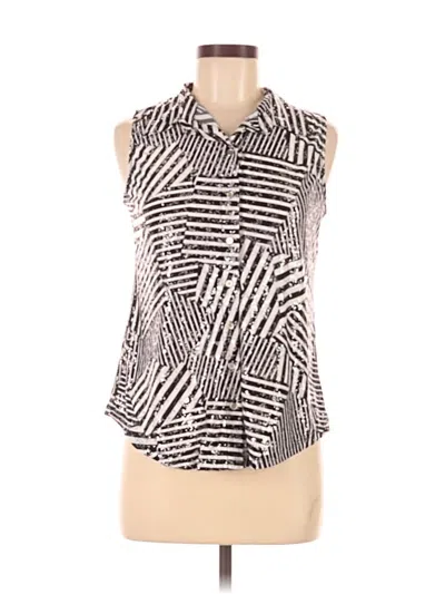 Pre-owned Emily Daniels Sleeveless Blouse In Silver