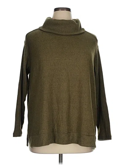 Pre-owned Emily Daniels Turtleneck Sweater In Green