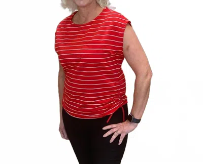 Emily Daniels Women's Top In Red White Strp In Multi