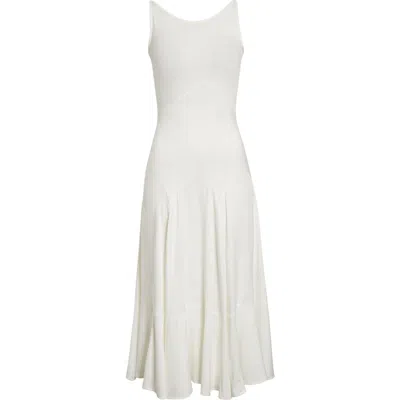 Emily Dawn Long Dammit Janet Bias Cut Jersey Dress In White