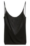 Emily Dawn Long Kipling Backless Tank In Black