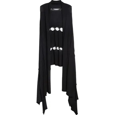 Emily Dawn Long River Wool Shawl In Black