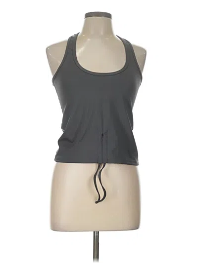 Pre-owned Emily Hsu Designs Tank Top Gray Halter Neckline Tops