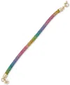 Emily In Paris Crystal Pave Link Bracelet In Rainbow