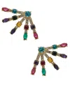 Emily In Paris Glass Stone & Cubic Zirconia Gold-tone Crawler Stud Earrings In Multi