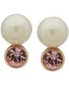 Emily In Paris Gold-tone Crystal & Stone Stud Earrings