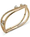 Emily In Paris Gold-tone Crystal Hinge Bangle Bracelet