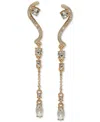Emily In Paris Gold-tone Crystal Linear Earrings