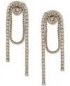 Emily In Paris Gold-tone Cubic Zirconia Looped Drop Earrings In Crystal Wh