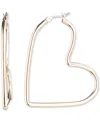 Emily In Paris Gold-tone Medium Heart Hoop Earrings In Gold