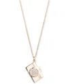 Emily In Paris Gold-plated Pave Camera Pendant Necklace, 16" + 3" Extender In Crystal Wh