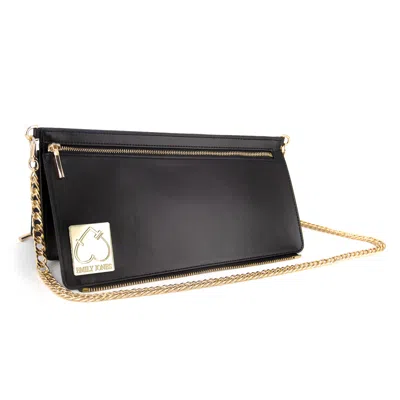 Emily Jones Women's Gold / Black Black Amsterdam Triangle Crossbody Bag/ Gold Hardware In Gold/black