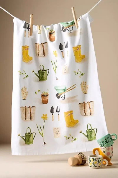 Emily Lex Studio Favorite Things Dish Towel In Green